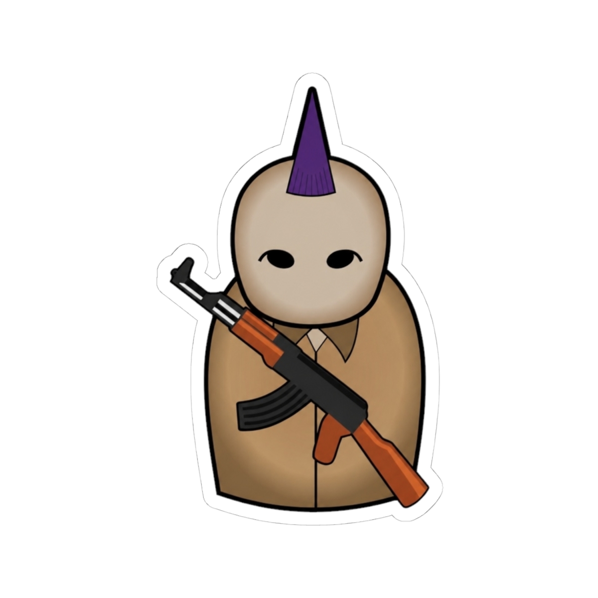 Rimworld Raider Pawn (Male with Mohawk) - alternate angle 1, merchandise